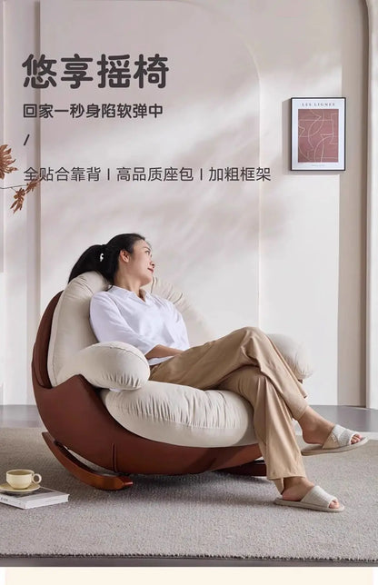 Lazy sofa rocking chair adult medieval balcony household single leisure living room lazy rocking sofa recliner