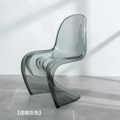 z Beauty Nordic Creative Acrylic Plastic Dining Chair Ghost Chair Crystal Stool Net Red Transparent Chair