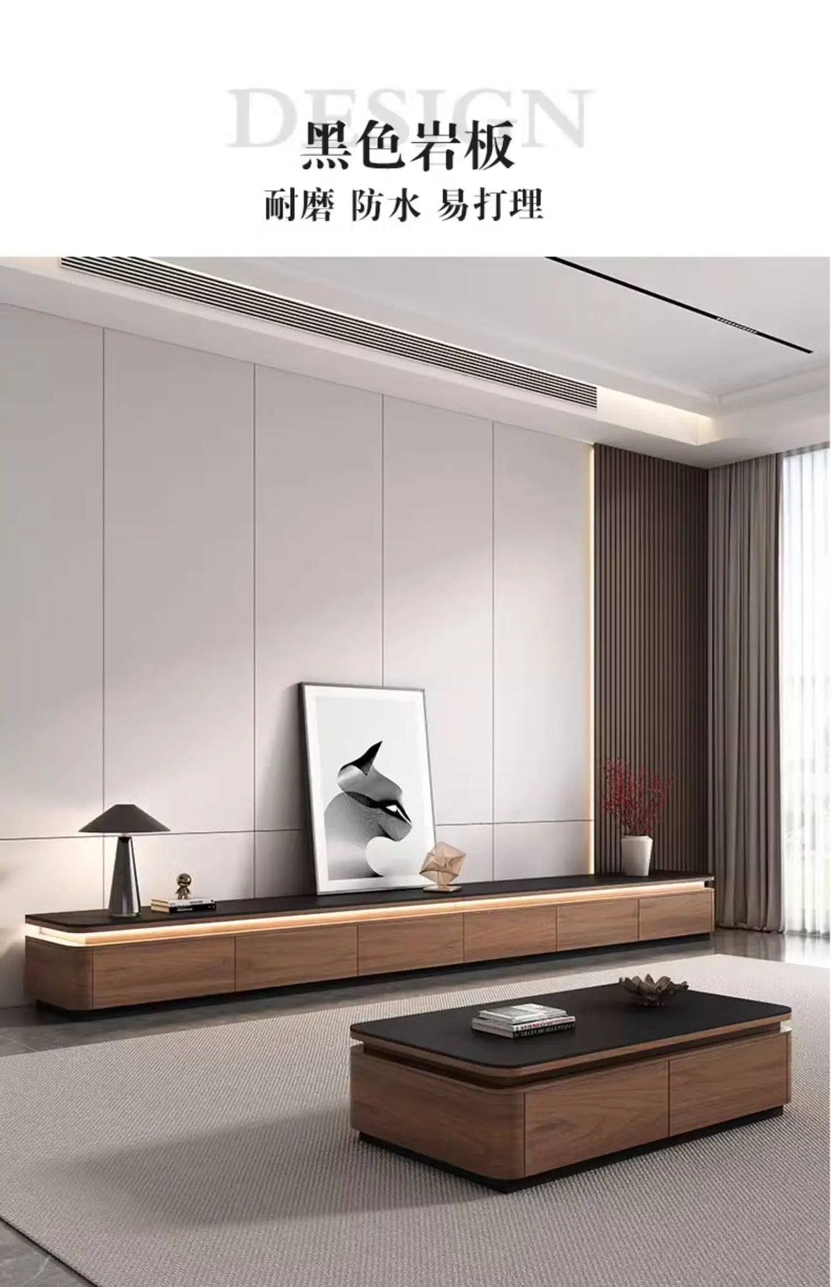 JC Storage Retro Design Tv Stand Coffee Table Lights Minimalist Floor Tv Stands Home Universal Mueble Para Televisor Furniture