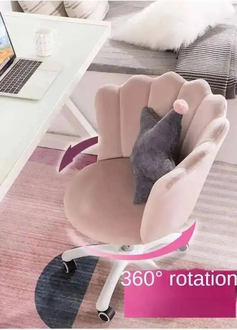 for Velvet Office Chair for Company Rotatable Soft Backrest Chair with Wheels Simple Creative Office Chairs E-sports Room