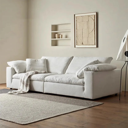 Minimalist Multi-Seat Leather Sectional Sofa Combination Modern Simple Living Room Sofas First Layer Cowhide L Shade Sofa Set