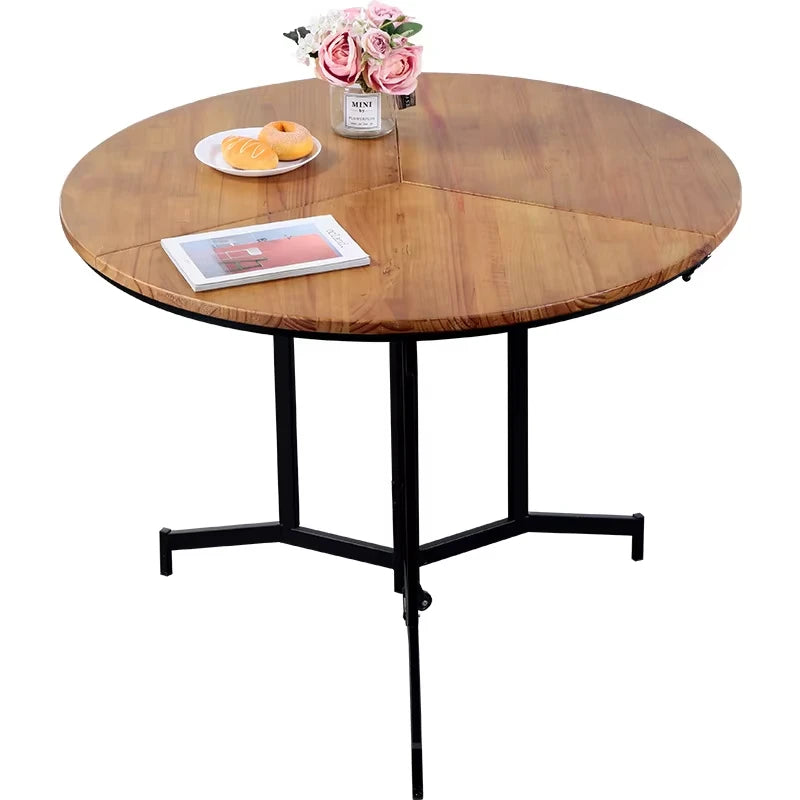 Custom Multifunctional Indoor Living Room Folding Dinning Table Portable Outdoor Camping Folding Wood Table