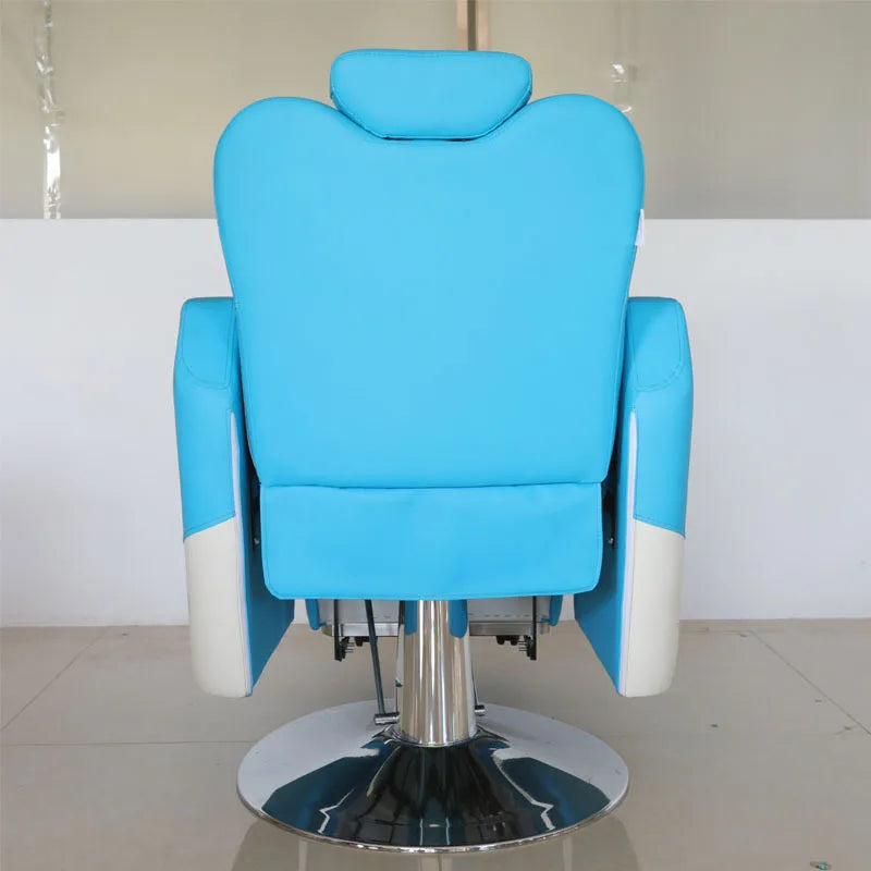 %d Modern PU Leather & Metal Adjustable Height Reclining Barber Salon Chair with High-Density Foam Seat for Commercial Use-