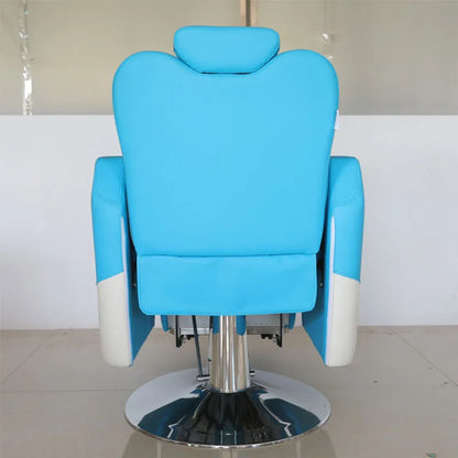 %d Modern PU Leather & Metal Adjustable Height Reclining Barber Salon Chair with High-Density Foam Seat for Commercial Use-