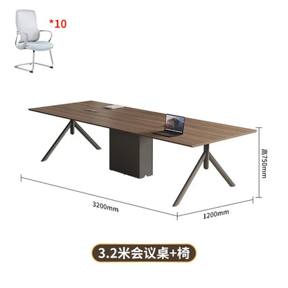 Conference Table Simple Modern Meeting Office Rectangular Business Negotiation Environmental Protection Large And Small Conferen