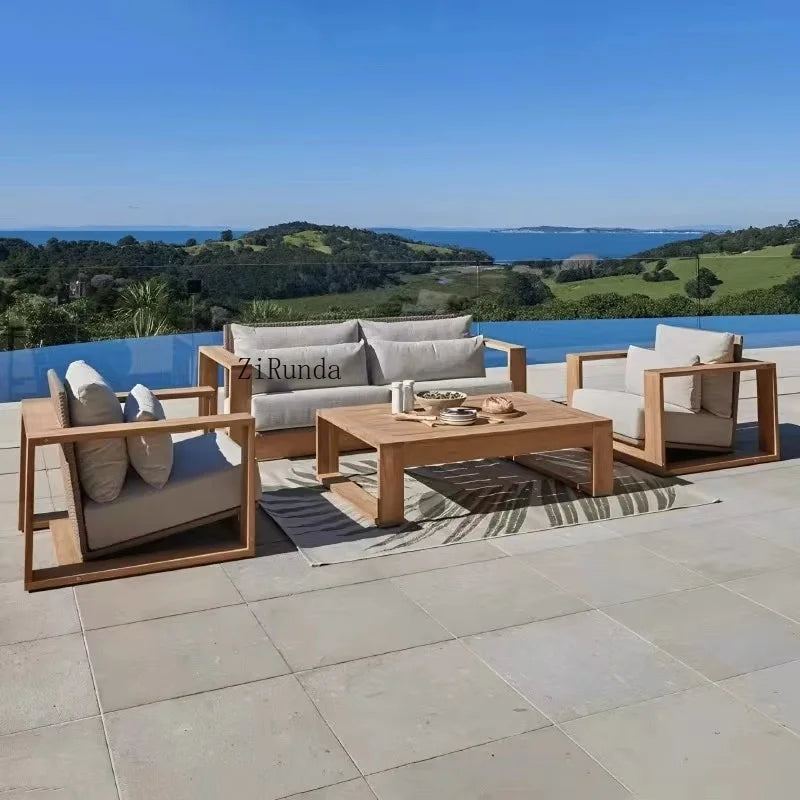 Aluminum alloy outdoor sofa open-air balcony villa courtyard coffee table combination furniture