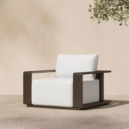 Modern Villa Hotel Garden Set Metal Aluminum Frame Fabric Waterproof Cushion Patio Furniture Outdoor Sofa Set