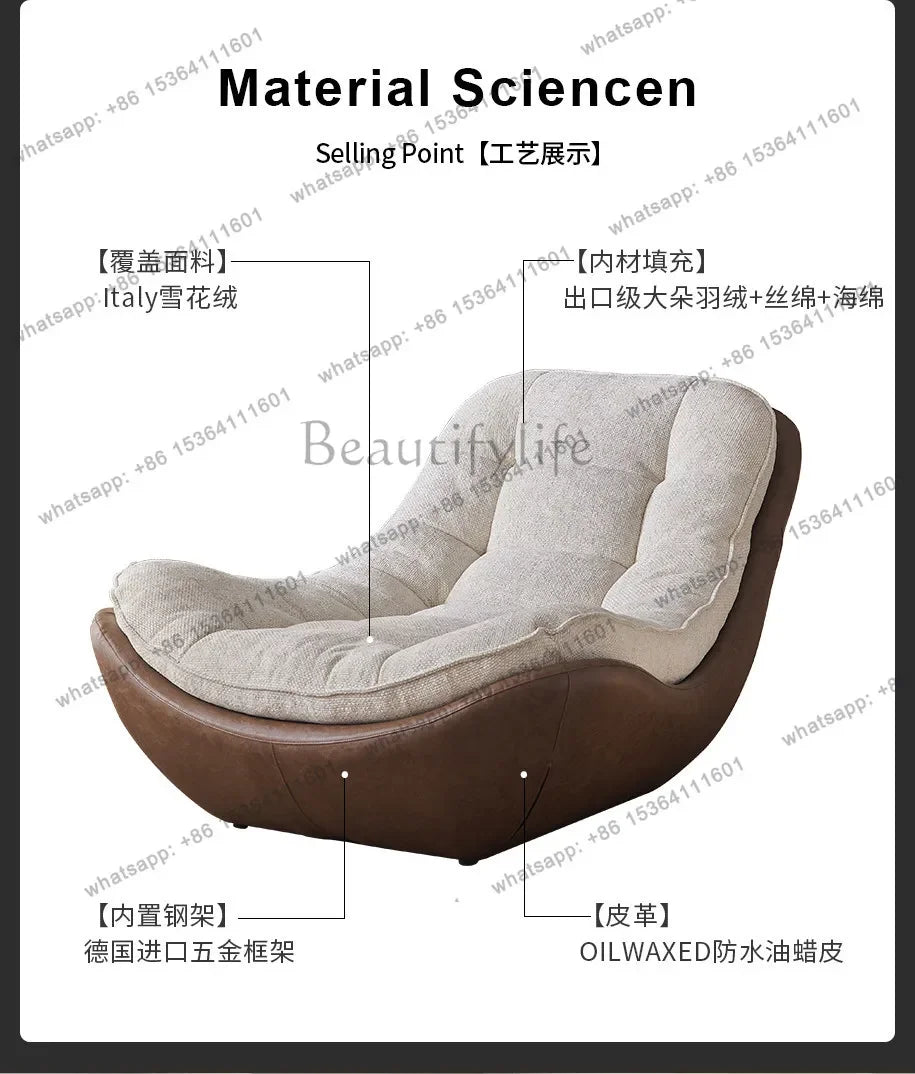 minimalist light luxury Nordic sofa chair simple leisure lazy sofa chair