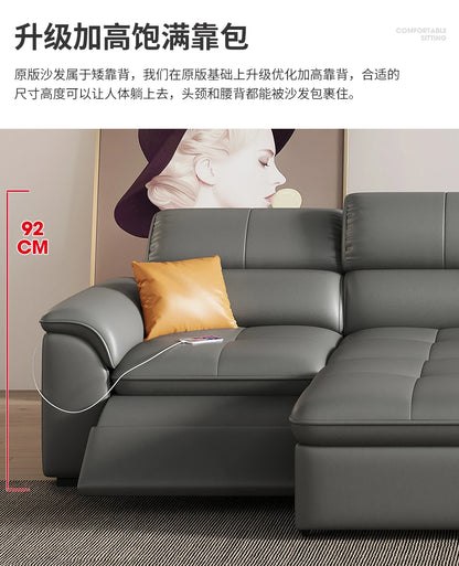 Designer Leather Sofa Living Room Ajustable Lounge Foldable Sofa Reclinable Modular Minimalist Woonkamer Banken Lounge Furniture