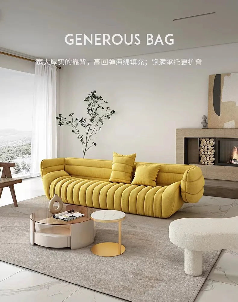 Simple modern creative banana boat sofa designer Nordic small apartment light luxury sofa