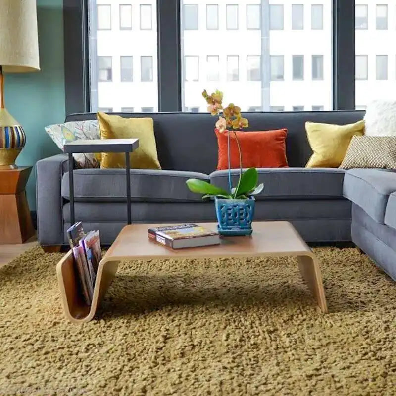 Creative Minimalist Modern Japanese Ash Log Style Solid Wood Coffee Table Small Apartment Living Room Home Tatami Furniture