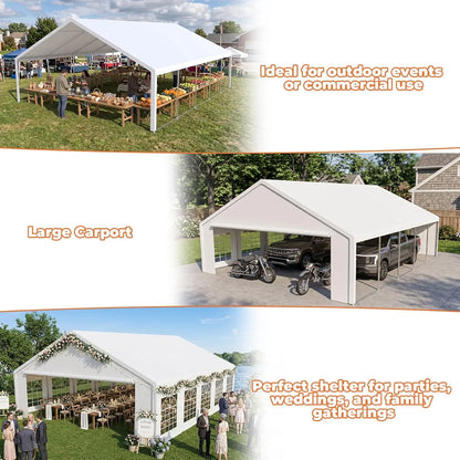 20x30 Party Tent Heavy Duty Outdoor Event Tent for Backyard White, Customized