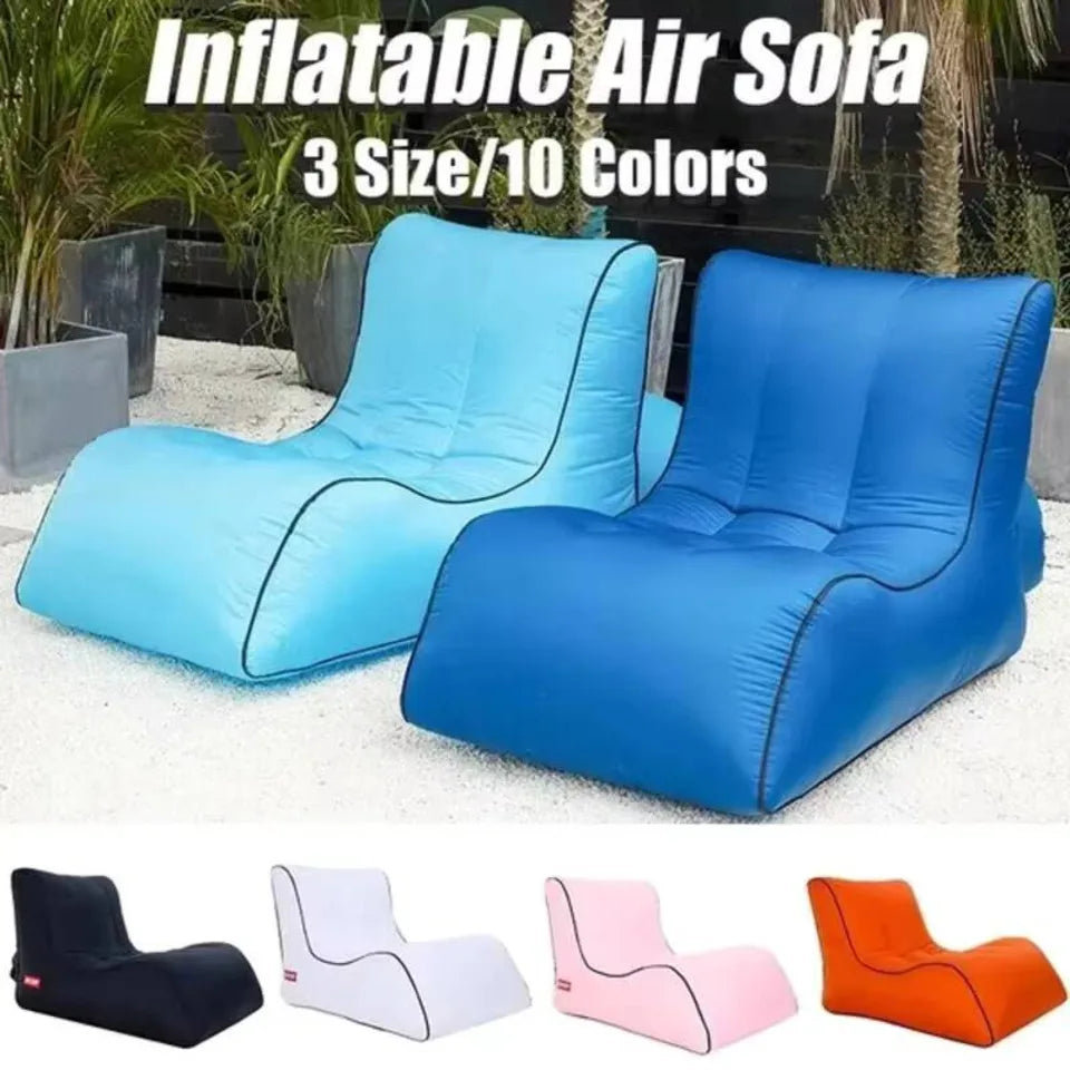 Inflatable Sofa Beach Camping Hiking Picnics Music Festivals-easy Inflation Air Chair Lounger Fabric Foldable Backyard Use