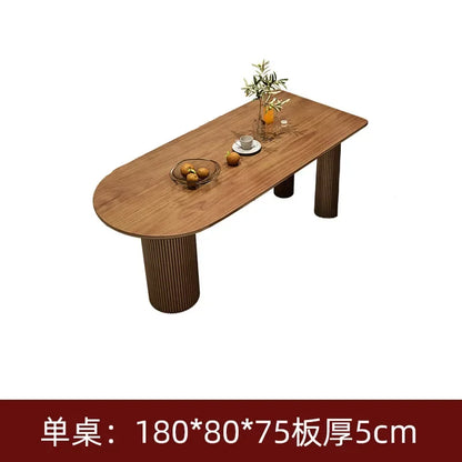 Modern simple household solid wood island dining table