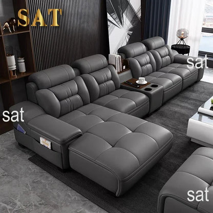 For Modern Luxury Genuine Leather Modular Corner Sofas Beds Sectional L Shape Sofa Couch Set Furniture Living Room Couches