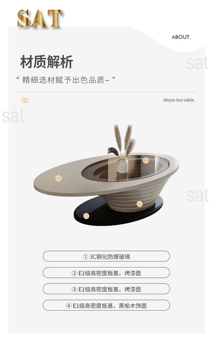 Oval Modern Coffee Table Unique Trendy Design European Coffee Table Neutral Minimalist Table Basse Living Room Furniture