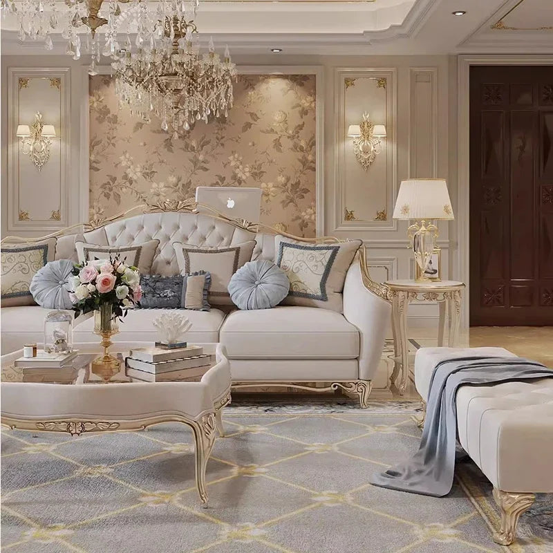 Europe Designer Sofa Chair Unique Wood Modern Recliner Living Room Sofas Love Seat White Cushion Sofas Para El Hogar Furniture