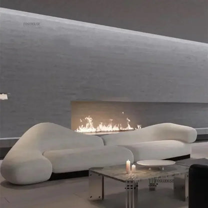 Velvet Nordic Special-shaped Living Room Sofas Italian Fabric Sofas Creative Cloud Curved Sofas Living Room Furniture  v