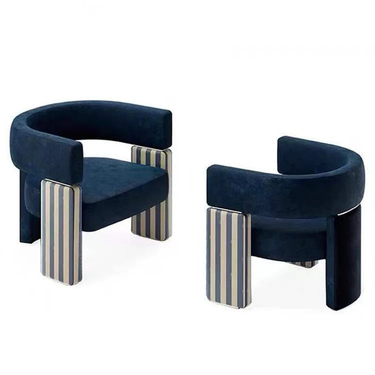 Modern simple fabric negotiation leisure sofa chair designer single  Internet celebrity  Nordic metal leisure chair
