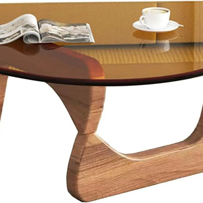 Table basse moderne en verre pour salon, petite table basse du milieu du siècle, tables basses élégantes, adaptées au salon de chambre à coucher