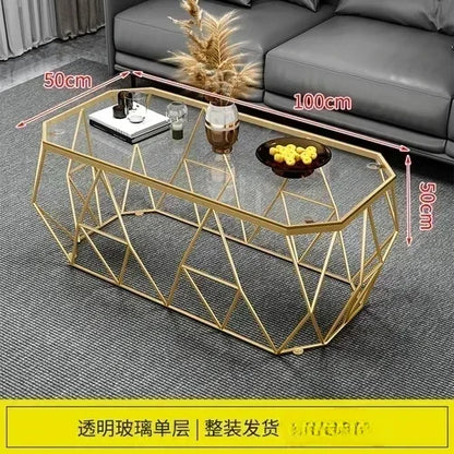 Postmodern Luxury Glass Coffee Tables Nordic Patio Center Entrance Floor Coffee Tables Smart Elegant Home Furniture