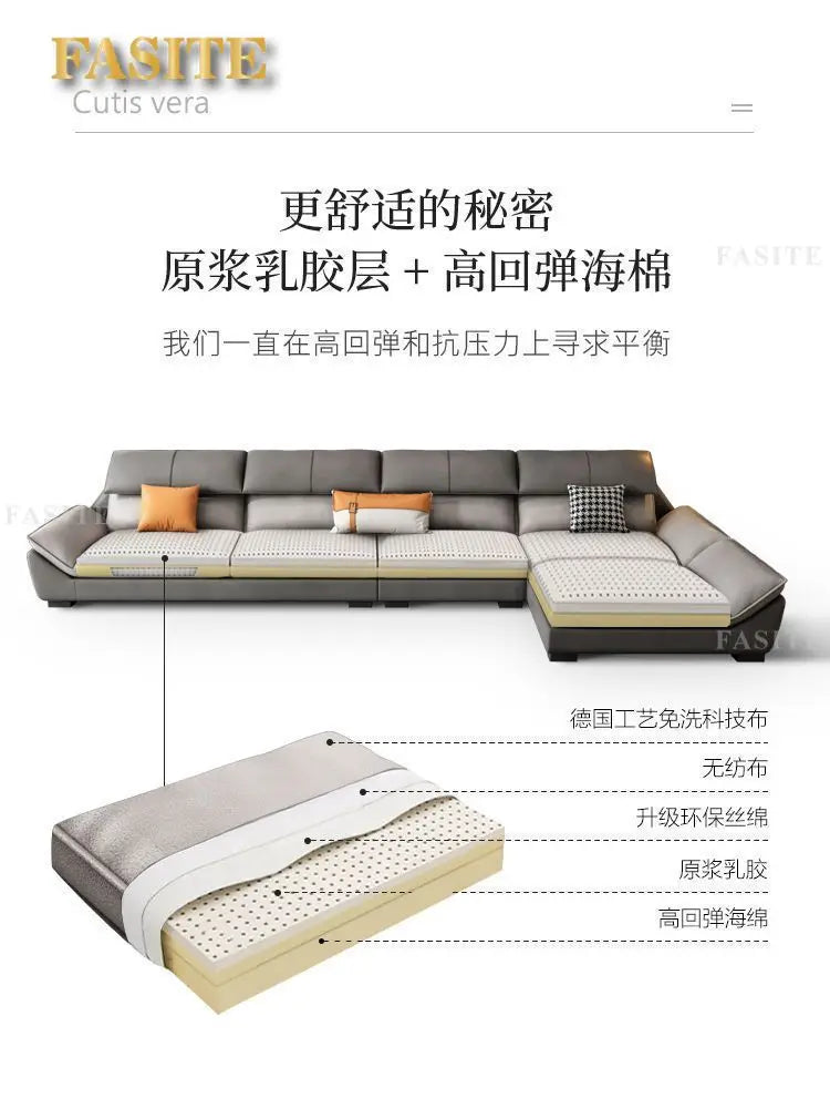 Nordic leave-in light luxury technology cloth sofa modern simple living room fabric latex minimalist sofa