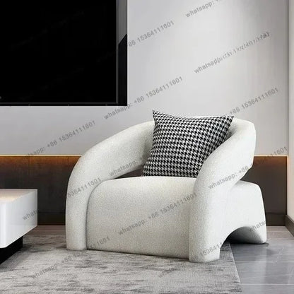 Sofa Esigner Curved Single Houndstooth Couch Nordic Living Room Balcony Leisure Creative Chair Designer