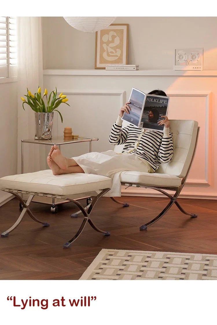 Designer Basarona Single Sofa Chair Balcony Business Guest Negotiation Reception Office Living Room Bedroom Leisure Furniture HY