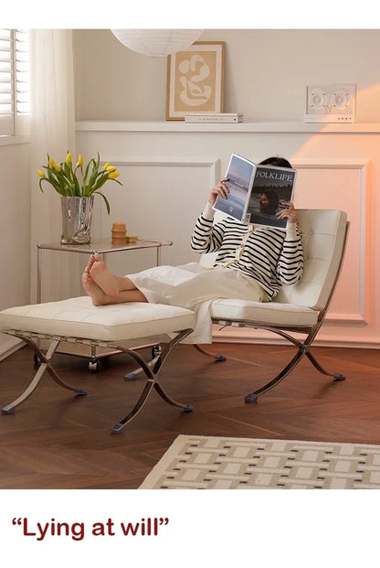Designer Basarona Single Sofa Chair Balcony Business Guest Negotiation Reception Office Living Room Bedroom Leisure Furniture HY