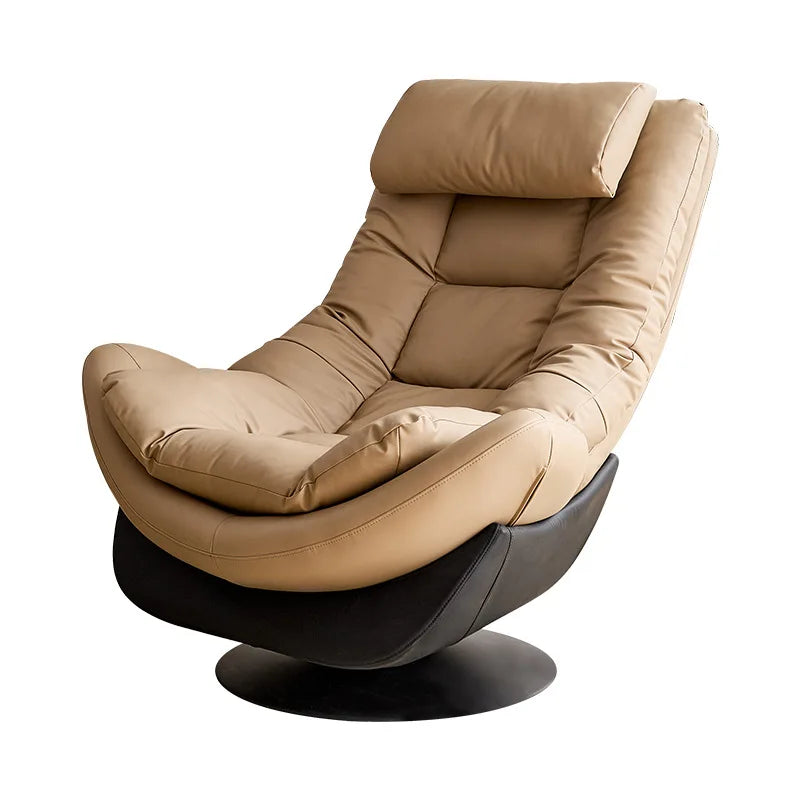 Light luxury single sofa chair rotatable designer casual lazy sofa Nordic living room balcony reclining single r &