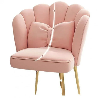 Female makeup chair, simple dressing stool, luxurious backrest, petal chair, dormitory computer chair, free pillow giveaway