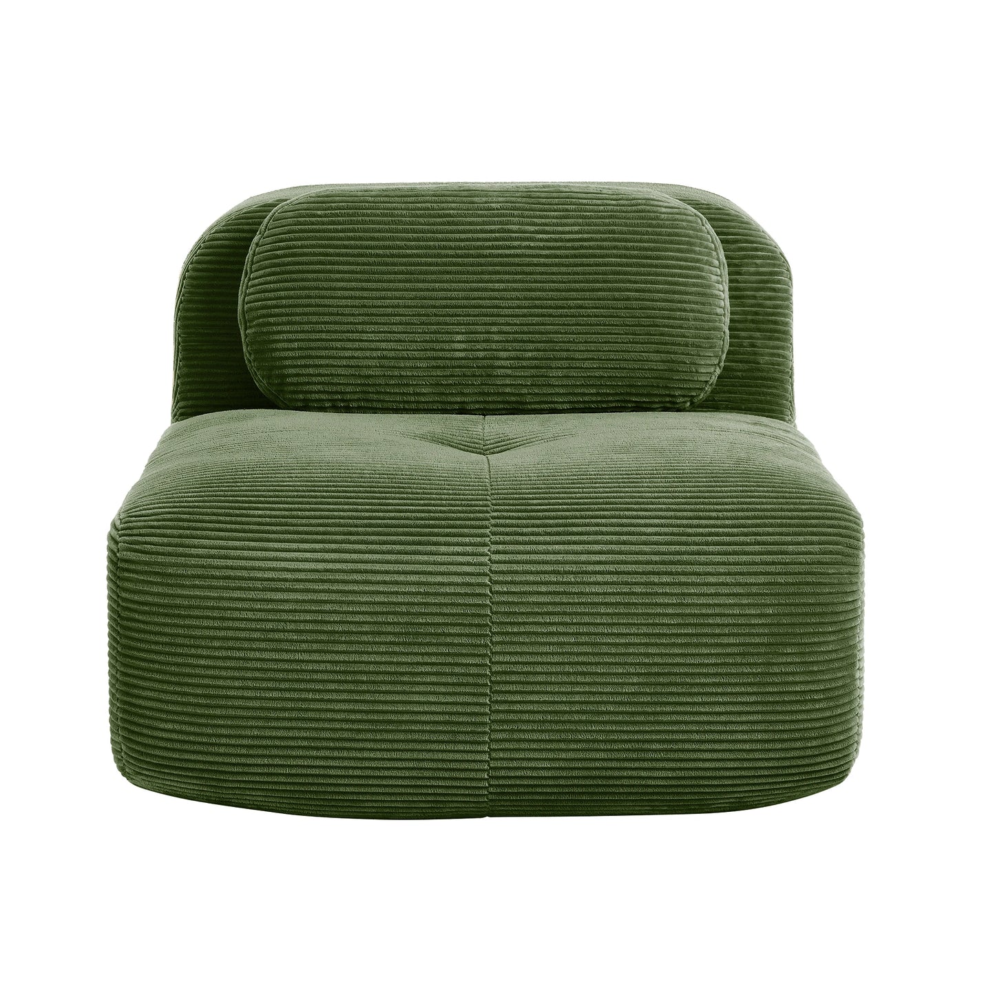 1piece Modern Lovely Sofa Without Armrests with Cushion, Living Room Furniture, Modular Corner Sofa, Premium Cordstock Fabric