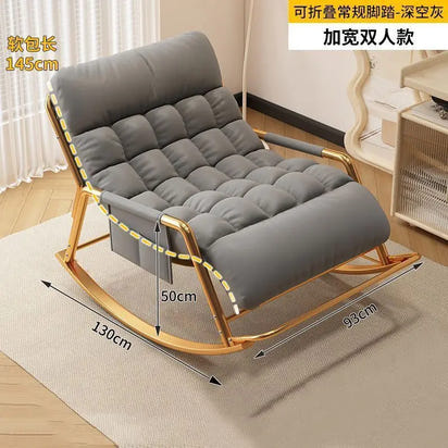 Recliner Rocking Chair Sitting and Sleeping Dual-purpose Double Lunch Break Chair Balcony Home Leisure Lazy Sofa Chair Ergonomic