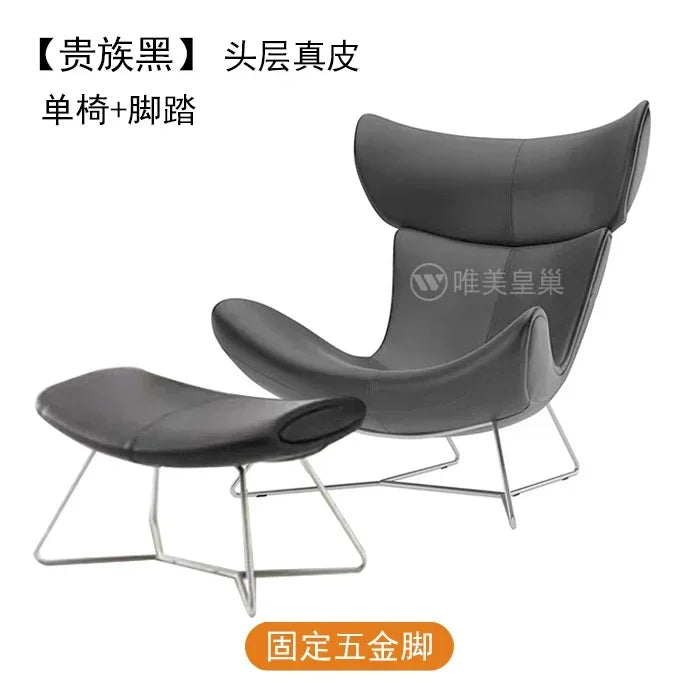 Comfortable Ergonomic Living Room Chairs Modern Leather Nordic Sofa Chairs Designer Recliner Portable Fauteuil Salon Furniture