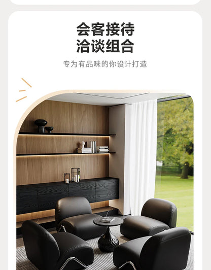 Tumbonas Lounge Living Room Chairs Sofa Lazy Reading Leather Living Room Chairs Individual Throne Sillones Library Furniture