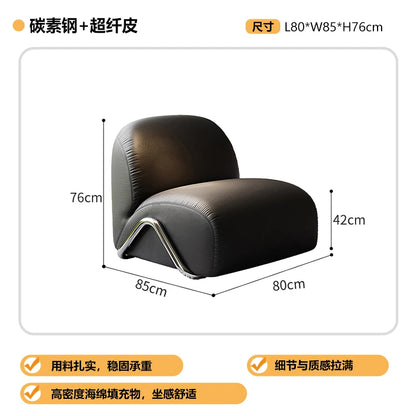 Tumbonas Lounge Living Room Chairs Sofa Lazy Reading Leather Living Room Chairs Individual Throne Sillones Library Furniture