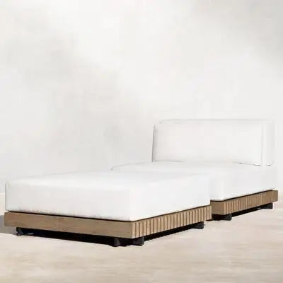 Outdoor solid wood coffee table combination waterproof and sunscreen sofa