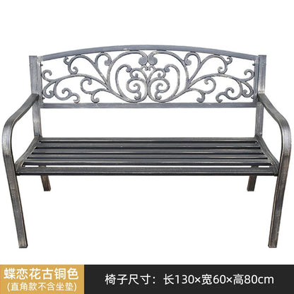 Practical Rustic Waterproof Furniture Cast IronBackrest  Iron Public Leisure Seating Metal Outdoor Garden Patio Park Bench