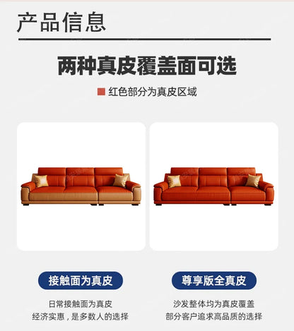 New European-style simple leather sofa wedding room new house light luxury small apartment high-end leather sofa straight row
