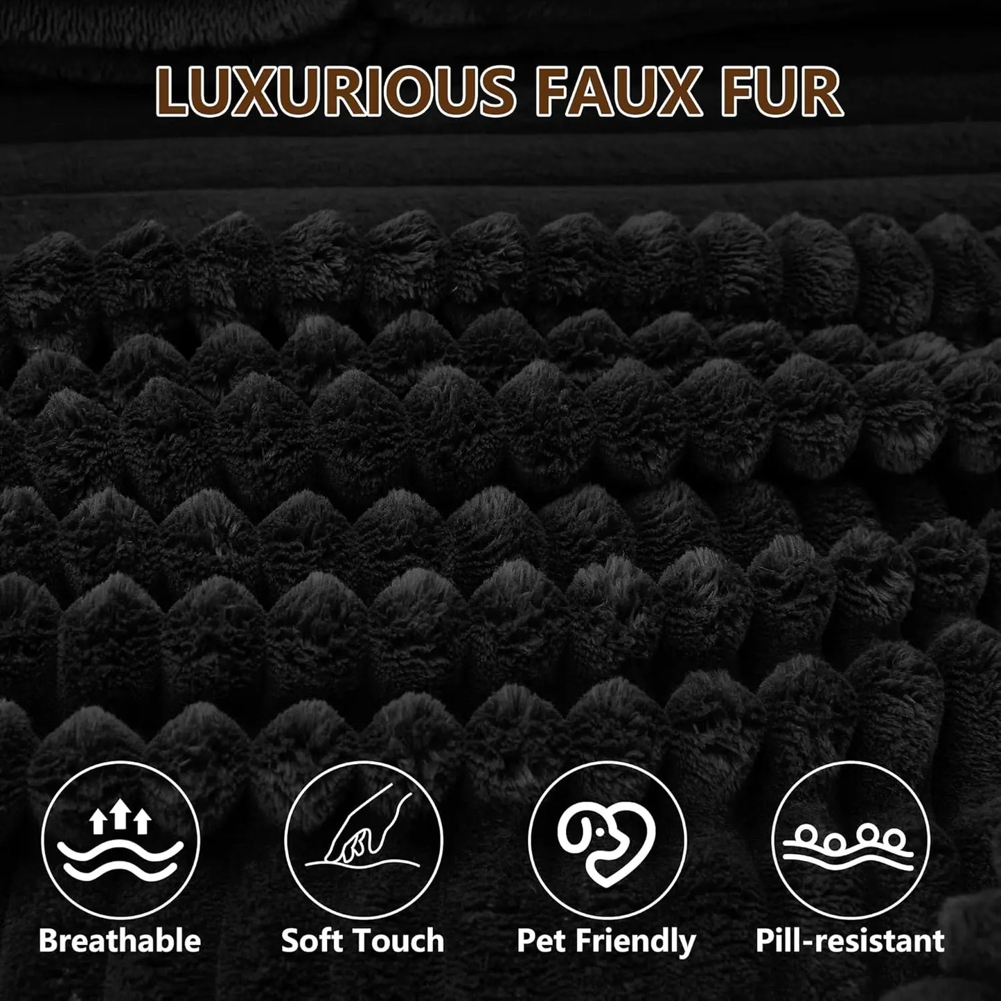 133.5" Black Corduroy Boneless Sectional Couches for Living Room, Oversized Plush U Shaped Cloud Couch Modular Sectional Sofa wi