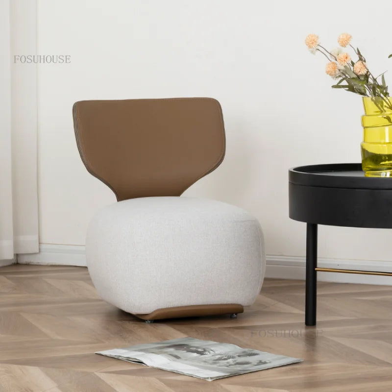 Luxury Fabric Living Room Chair Coffee Shop Living Room Lounges Chair Bedroom Sofa Furniture Low Stool Balcony Leisure Chair t