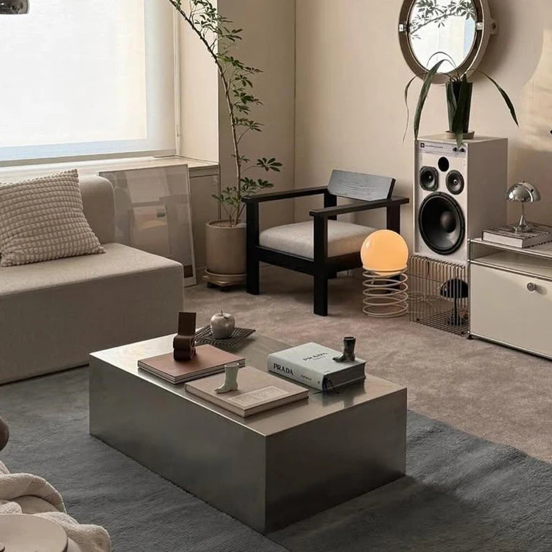 Unique Modern Coffee Table Metal Aesthetic Simple Living Room Decoration Coffee Table Center Italian Meubles Salon Furniture