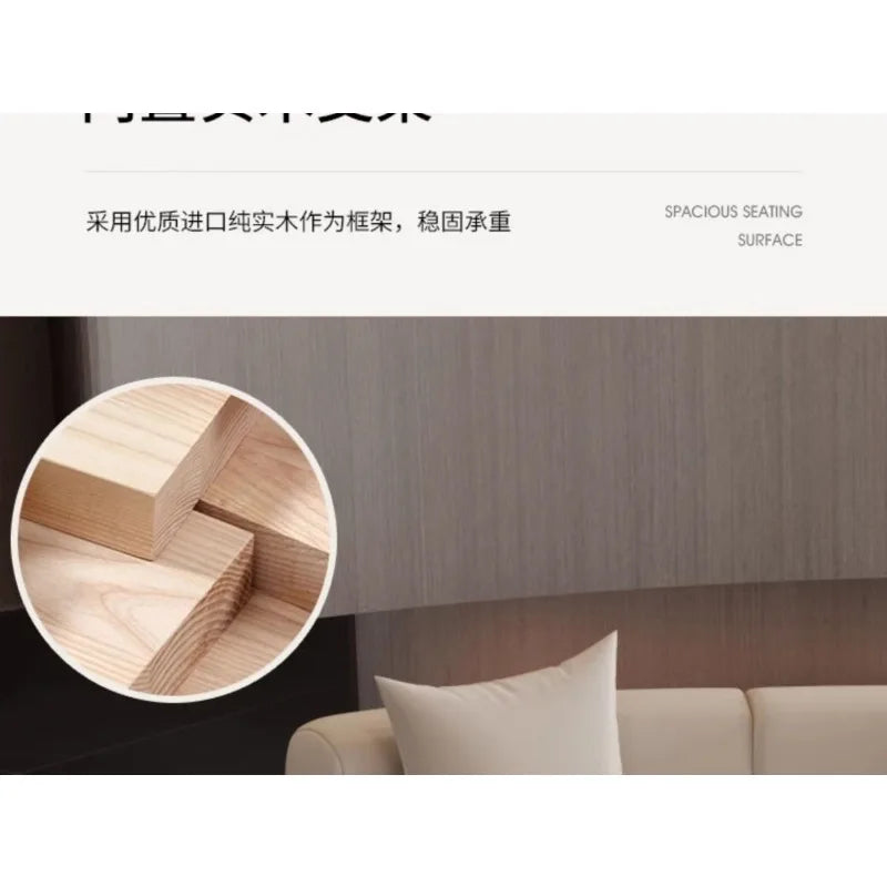 Beauty salon clubhouse lounge area curved sofa coffee table combination