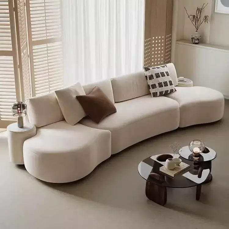 Italian minimalist special-shaped curved fabric sofa villa club small apartment living room home simple SOFA