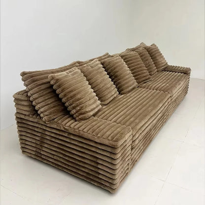 Luxury Living Room Furniture Waterproof Velvet Fabric Modular Sectional Sofa In Box Vacuum Compression Sofa Sets Hotel Villa