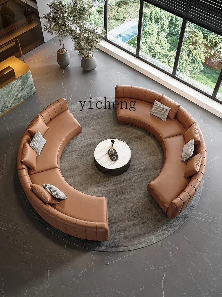 lobby curved sofa light luxury sales office negotiation beauty salon club reception lounge area sofa combination