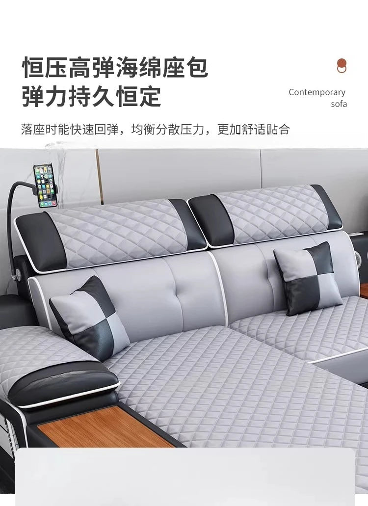 New multi-functional sofa simple modern living room large corner removable and washable technology cloth sofa combination furnit