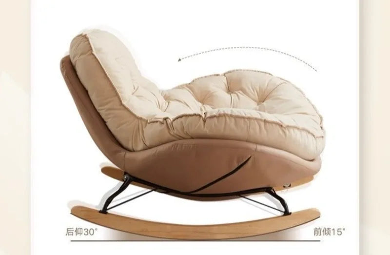 Thickened Penguin Rocking Chair Balcony Sofa Home Bedroom Leisure Chair Wide