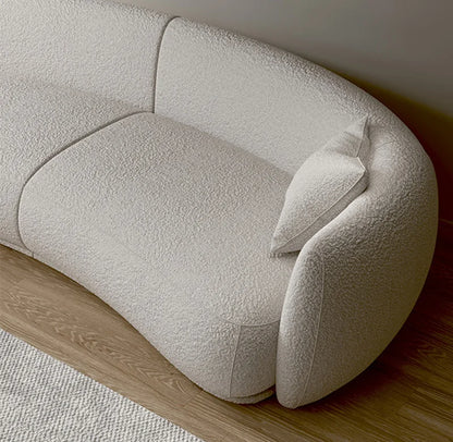 Nordic Minimalist Soft Lambswool Sofa Comfy Elegant 2/3/4-Seater Couch for Small Apartment Office Modern Home Living Room Sofas