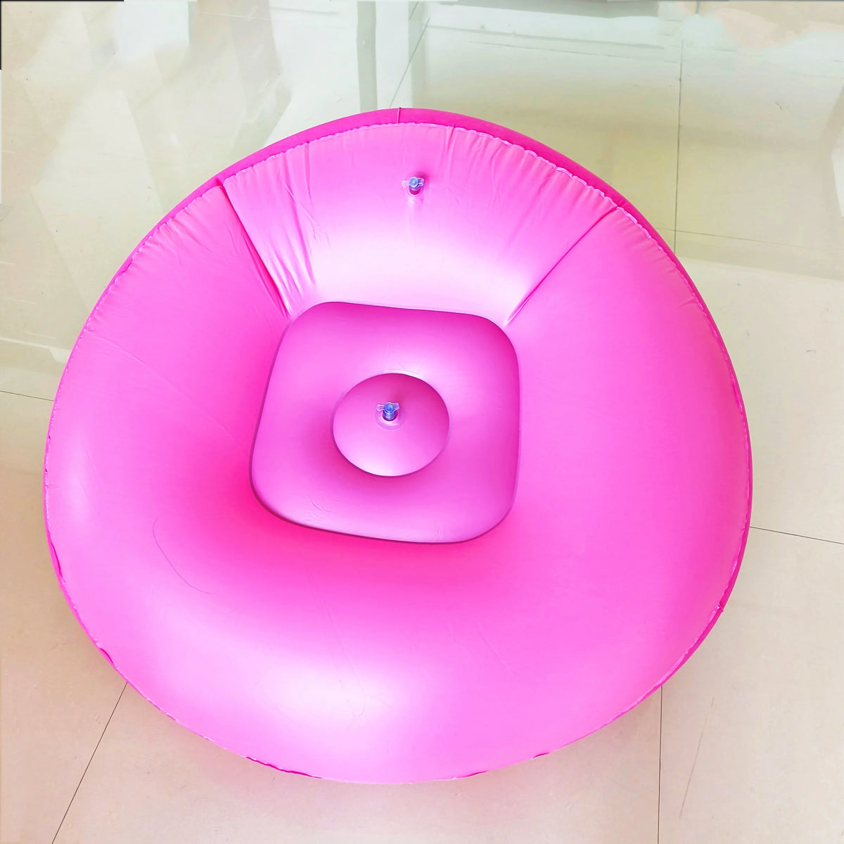 Inflatable Lazy Chair Portable Foldable Single Sofa with Soft Fleece No Assembly Indoor Outdoor Use